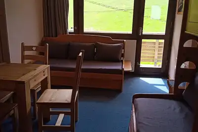 Image de Charmant studio divisible avec balcon et accès pistes, cœur station