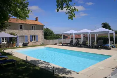 Charming restored farmhouse with large garden and pool