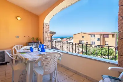 Image de Maison de vacances 'Attico Vista Mare Borgo La Palma 16' avec vue sur la mer et climatisation