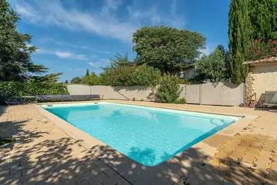Image de Maison de vacances 'Le Gîte De Tante Berthe' avec vue sur la montagne, piscine privée et Wi-Fi