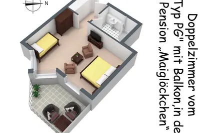 2) Familienzimmer Pg 0104 - c) Pension Maiglöckchen