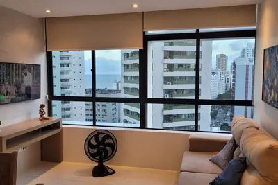 Image de Apartamento com vista para o Mar e Piscina na cobertura.