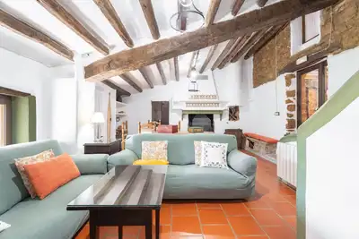 Image de Maison de vacances 'Moli Colomer' avec vue sur la montagne, piscine partagée et terrasse privée