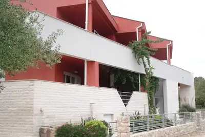 Image de Appartement d'une chambre avec la terrasse et la vue sur le mer Baie Mala Lamjana, Ugljan (A-22928-b)