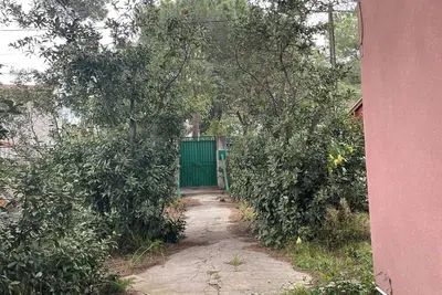 Image de calm and sunny summer house nested in a lush pine garden 800m to the beach.