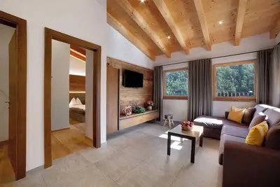 Image de Chalet 'Hortensie' avec vue sur la montagne, piscine partagée et Wi-Fi