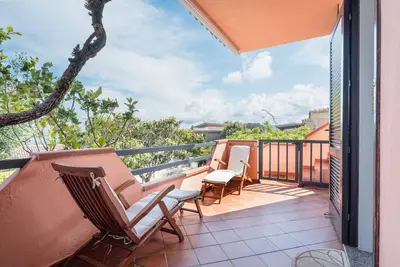 Image de Maison de vacances 'La Casa Di Delia' avec vue sur la mer, terrasse privée et jardin partagé