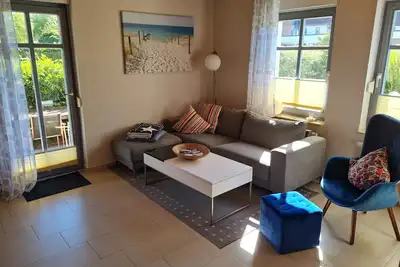 Image de gemütliche FeWo mit eigener Terrasse - nur 3 Gehminuten zum Strand