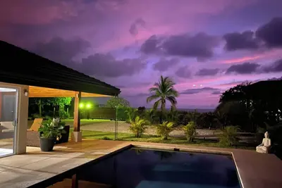 Image de Tranquil Oceanview Kasa Kurij with Pool, amazing Sunsets, Beach, Surf & GeoDome!