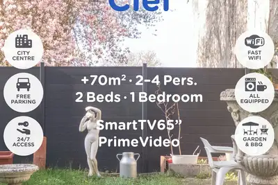 Ciel - Cosy Comfy 2Bed +70m²  Central FastWiFi SmartTV65\" PrimeVideo Bbq
