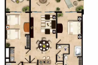 Image de Beautiful, spacious 2 Bd Room suite with full living room & kitchen. Great views