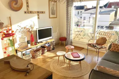 Coquet T3 50m2 plein sud, vue mer, plage à 30 m