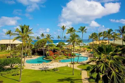 Image de 2 Partial Ocean View 2 Double Beds at Kauai Beach Resort & Spa, Pool!