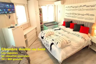 Image de Appart climatisé 2 chambres + Sauna à 5mn/plage. Animaux acceptés. 9 nuits Maxi