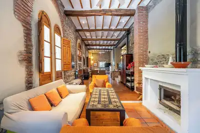 Image de Maison de vacances 'Casa Cortijo La Tala' avec vue sur la montagne, piscine privée et Wi-Fi