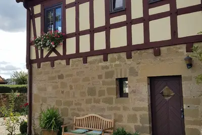 Image de Maison de vacances 'Haus Am Brunnen' avec jardin privé, Wi-Fi et climatisation