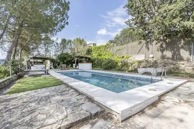 Image de Maison de vacances 'Can Favo' avec vue sur les montagnes, piscine privée et climatisation