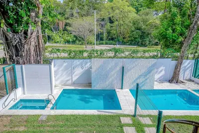 Inviting home near the beach with pool, balcony, patio, washer\/dryer & free WiFi