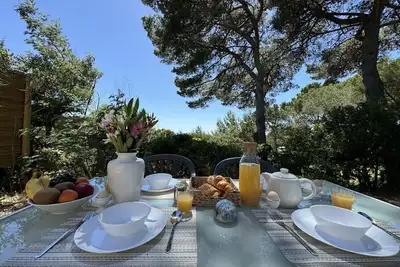 Image de Le Romarin, mobil-home climatisé avec vue mer
