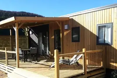 Image de Mobil-home Premium 38 m² 3 chambres + terrasse 21m² + Tv + Lv + clim + plancha + 2 Sdb 6 personnes