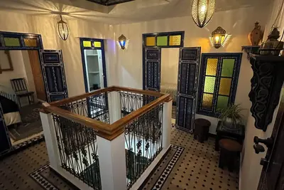 Image de Dar Al Mansoura en format de Riad Dans la Médina de Chefchaouen Ville Bleu