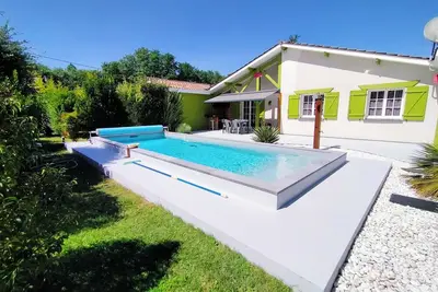 Maison 3 chambres 4 pers piscine espace bien-être entre Bordeaux & Lacanau océan