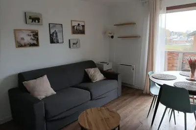 Image de 1er étage, piscine, parking, télévision, casier à ski, 32m², La Joue du Loup