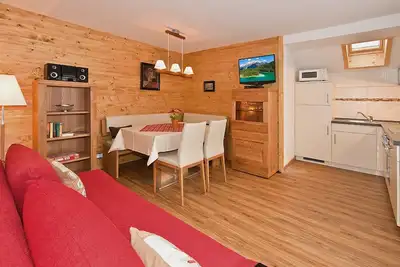 Image de Appartement 'Ferienwohnung 4' avec vue sur les montagnes, jardin partagé et Wi-Fi