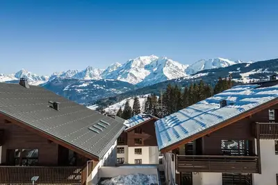 Image de Wifi, piscine, sauna, hammam, balcon, télévision, casier à ski, 43m², Combloux