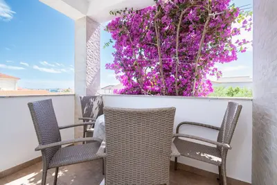 Image de Appartement d'une chambre avec la terrasse et la vue sur le mer Vir (A-23221-d)