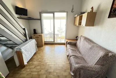 Image de Studio avec cabine + mezzanine pour 4 pers, loggia, proche plage, parking privé