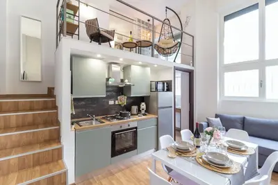 Image de 15 min Duomo] Loft with free parking near Navigli