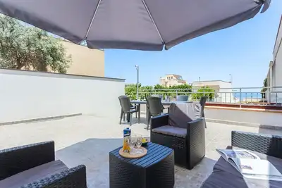 Image de Maison de vacances 'Villa Mare Blu' avec vue sur la mer, Wi-Fi et climatisation