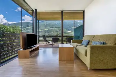 Image de Appartement 'Kortscherhof Depandance 2' avec vue sur les montagnes, terrasse privée et Wi-Fi