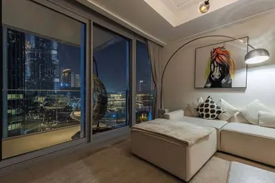 Image de Burj Khalifa & Fountain View | 5 Min Dubai Mall |  2bd