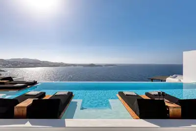 Image de Dazzling  Mykonos Villa | Villa Lvellie | 6 Bedrooms | Unique Aegean Sea Views | Private Infinity Pool | Two Private Jacuzzis | Psarou Beach