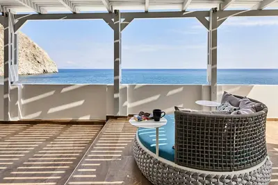 Awesome Santorini Villa | Bliss Cove Villa | 2 Bedrooms | Outstanding Sea Views | Walking Distance to Beach