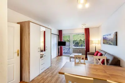 Image de Appartement \"K1 Blick\" avec vue sur les montagnes, balcon et Wi-Fi