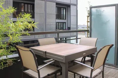 Image de Duplex avec terrasse, vue sur le canal de l'Ourcq