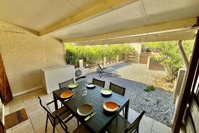 Image de Maison mitoyenne 3 pièces avec terrasse, à 900m de la plage - Quartier calme - 4 couchages - Confort