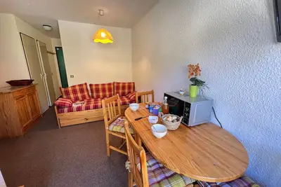 Image de Studio 4 pers confort avec balcon proche remontées