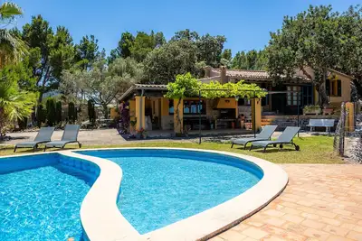 Image de Maison de vacances 'Tramuntana' avec vue sur la mer, piscine privée et Wi-Fi