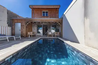 Image de Maison de vacances 'Maison De La Plage' avec piscine privée, Wi-Fi et climatisation