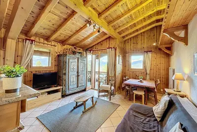 Image de Appartement 3 pièces tout équipé avec balcon et box fermé, à 1, 2 km du centre de Combloux