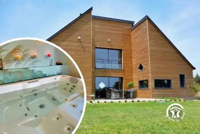 Image de Gîte de luxe avec spa et étang privé pour la pêche