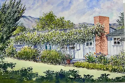 Image de Montecito bungalow near beach, hiking, coffee, dining. Stunning mountain view.