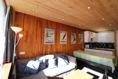 Image de À 50m des pistes de ski, 2ème étage, balcon, télévision, casier à ski, 55m², Tignes