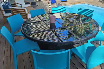 La Villa des Lions à 15 min à pied du Grau d'Agde avec piscine et jacuzzi privée