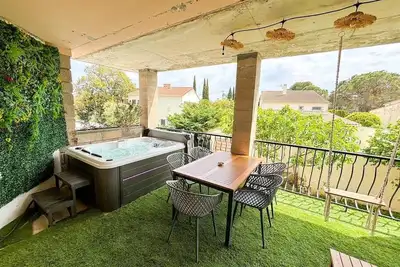 Image de Appart 5 pers, jacuzzi privé, plage à pieds