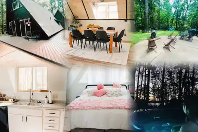 Image de A-Frame near Chicago, Notre Dame, Shipshewana, Pet friendly, Shared Hottub.